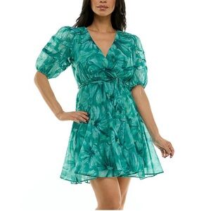 NWT Women’s Maison Tara Aqua Teal Fit and Flare Dress Size 8